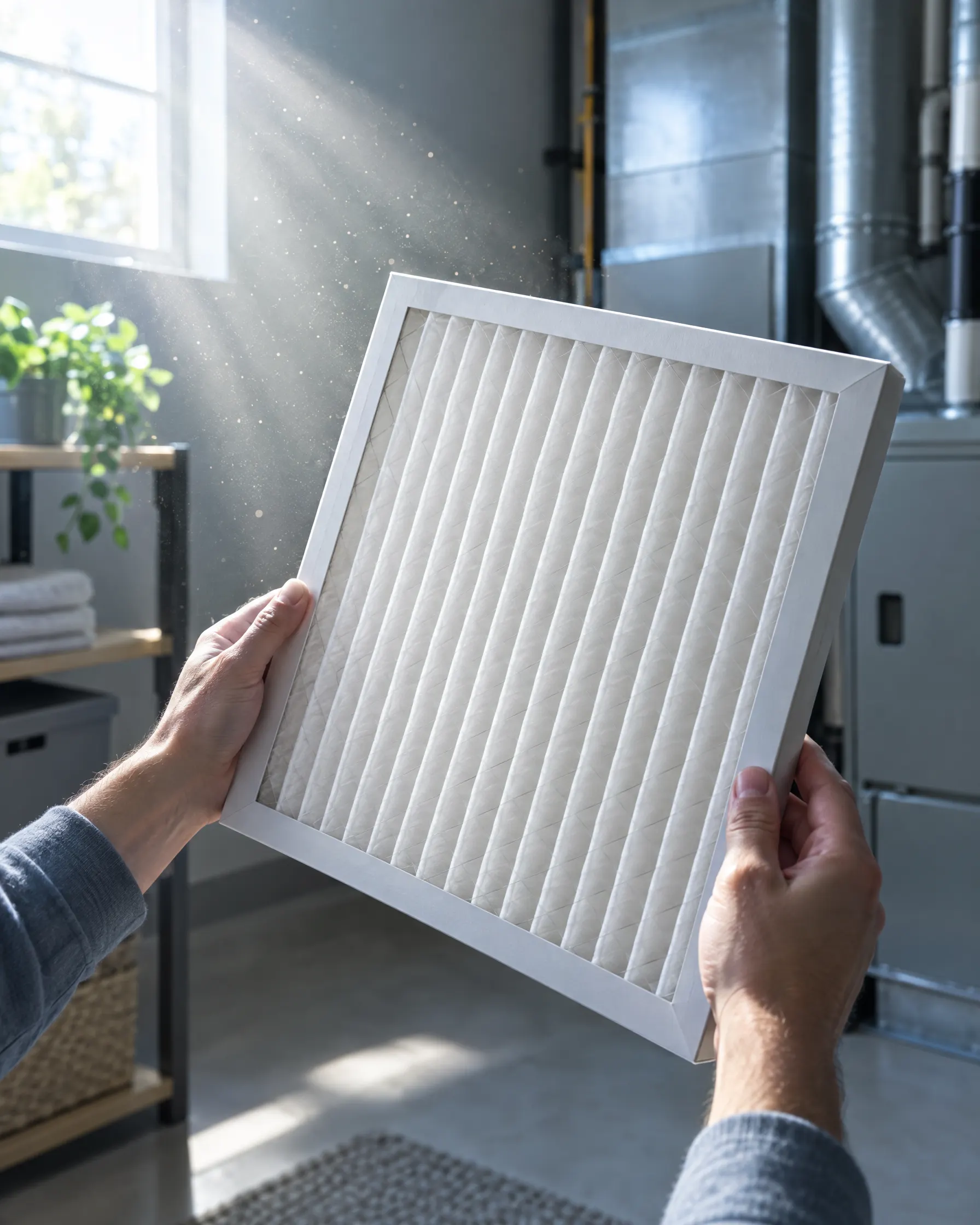 New air filter in sunlight